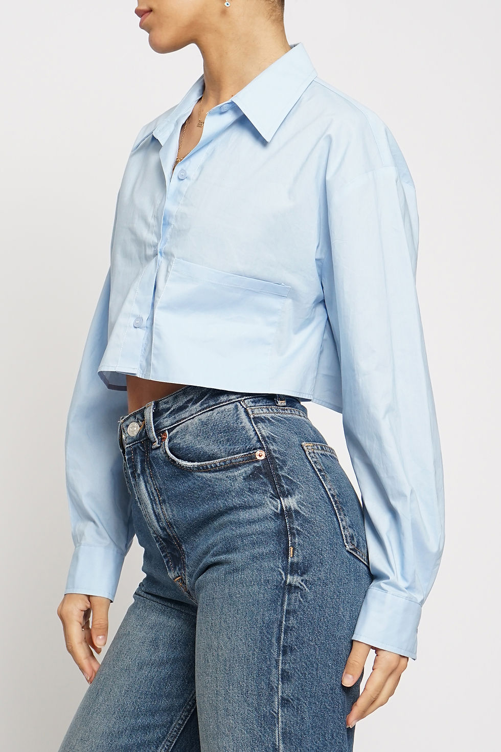 Thumbnail: Cropped Cotton Button Down