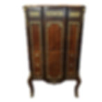 Napoleon III Marquetry Secretary Cabinet – French 19th Century with Marble Top