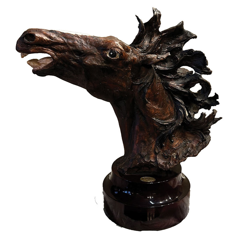 A.santini Horse Head Sculpture
