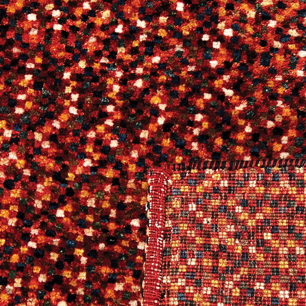 Miniature : Persian Tapi Art Deco Rug – Handwoven Wool in Vibrant Mosaic Texture