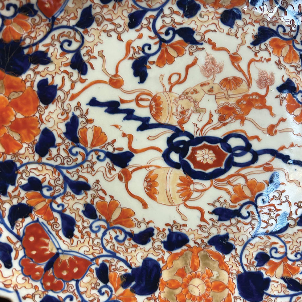 Miniature : Antique Japanese Imari Porcelain Oval Platter