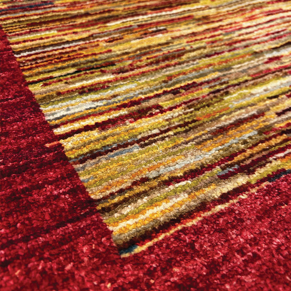 Miniature : Afghan Abrashi Art Deco Rug – Handwoven Wool Carpet