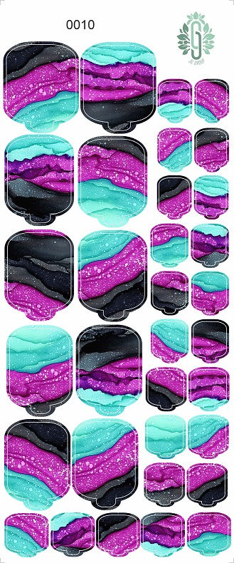 Films for pedicure nail art №0010