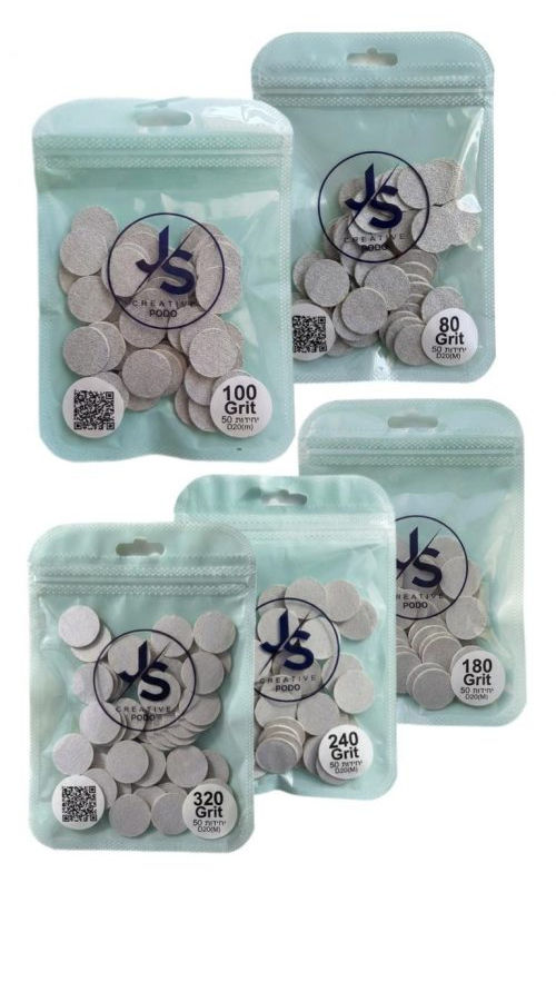 J/S Creative Podo Refill pads for pedicure discs on polypropylene d20 (M), 50 pcs
