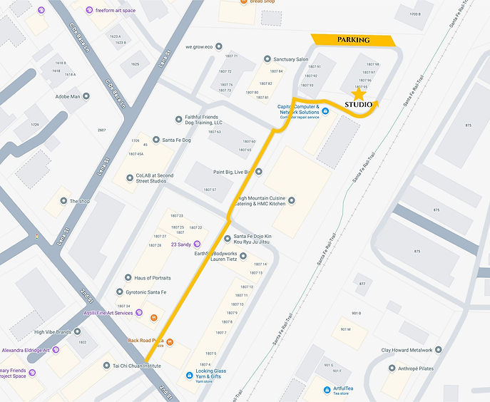 a map of the neighborhood that the studio is located in