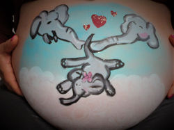 maquillage prénatal (belly painting)