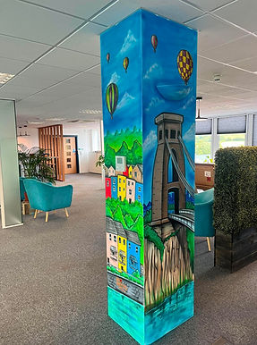 Bristol themed office mural, Long Ashton