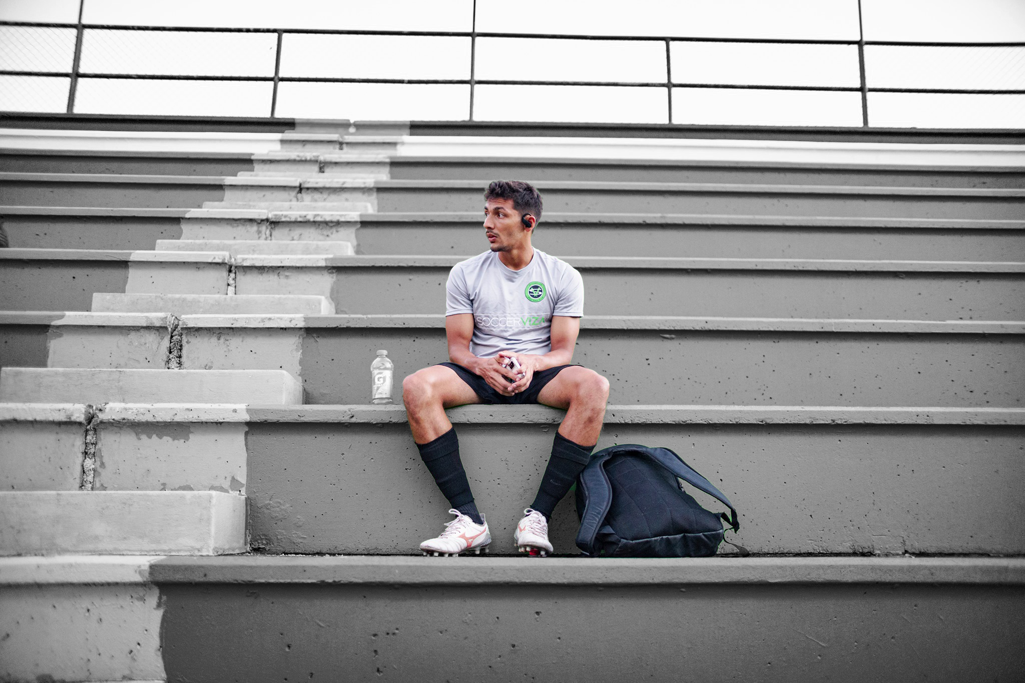 SoccerViza players training on the field in Puerto Viejo, Costa Rica