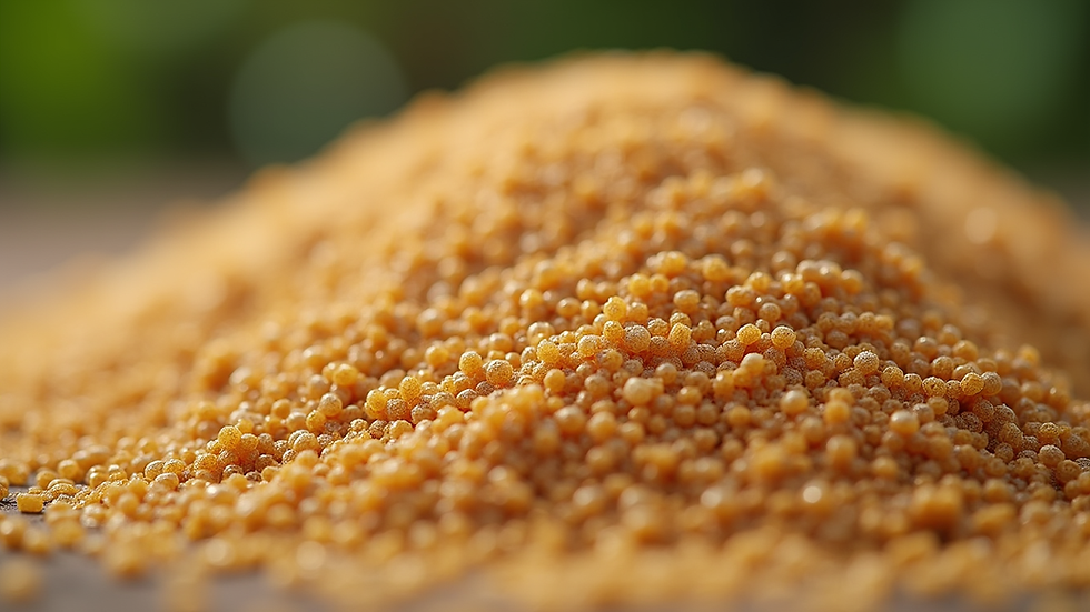 Close-up view of SP Agrotech fertilizer granules