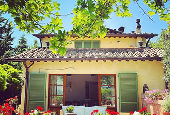 Comfortable patio area with fantastic views over the Umbrian hills.