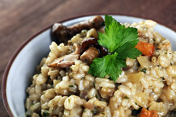 Mushroom risotto.