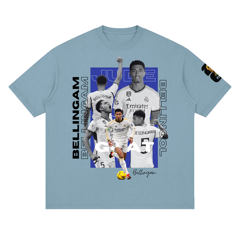 Thumbnail: THEPLACE2BE FIFA EDITION Streetwear Loose Drop Shoulder T-Shirt (BELLINGHAM)