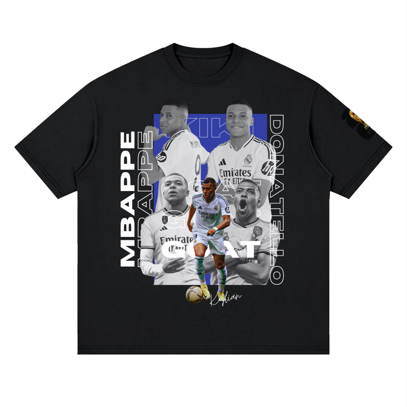 THEPLACE2BE FIFA EDITION Streetwear Loose Drop Shoulder T-Shirt (MBAPPE)