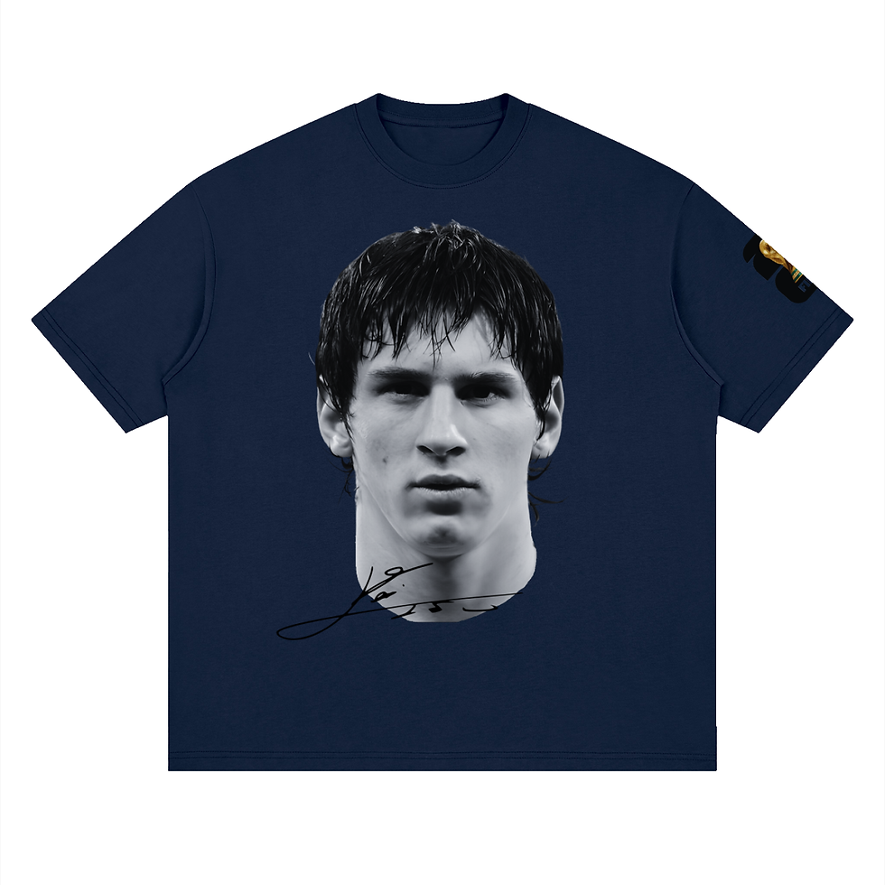 Thumbnail: THEPLACE2BE FIFA EDITION Streetwear Loose Drop Shoulder T-Shirt (MESSI)