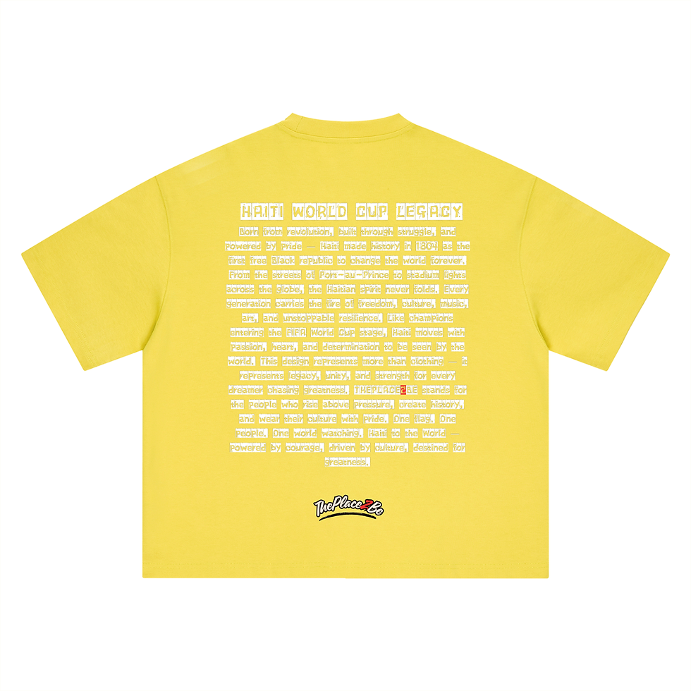 Thumbnail: THEPLACE2BE Haiti World Cup Edition Boxy Oversized T-Shirt