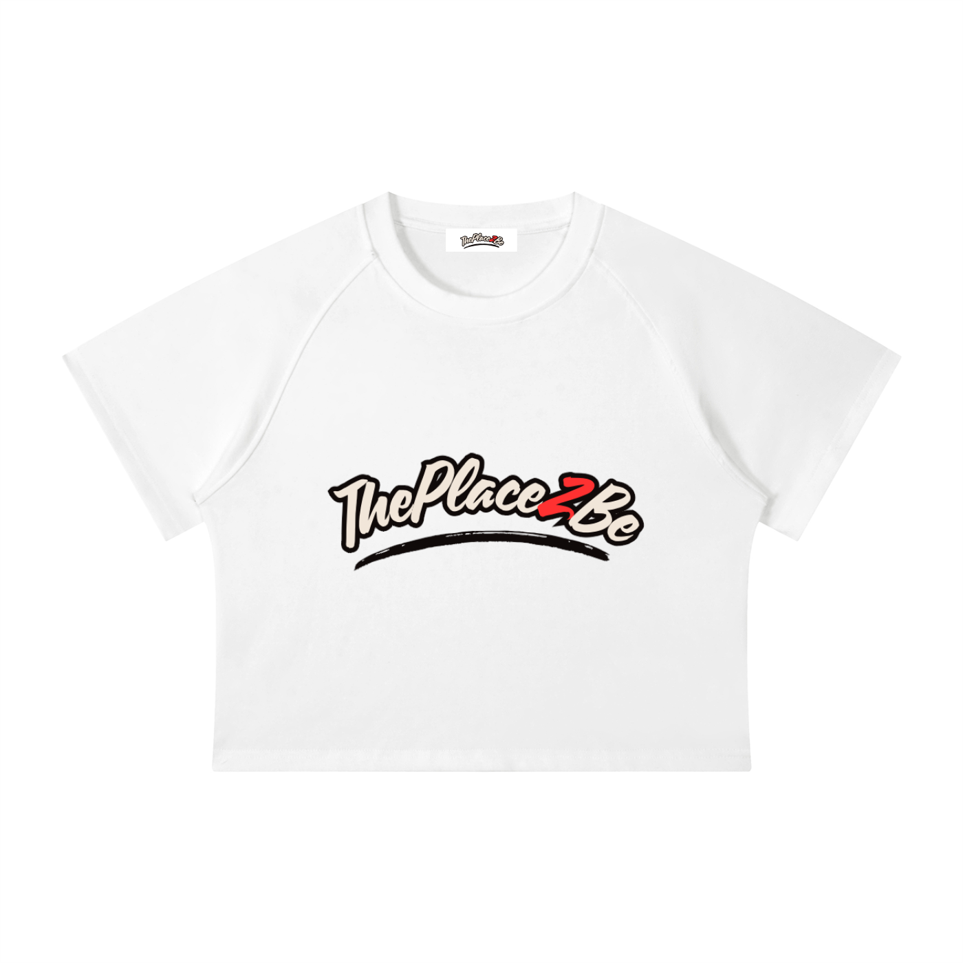 ThePlace2Be Mineral Wash Raglan Crop T-Shirt
