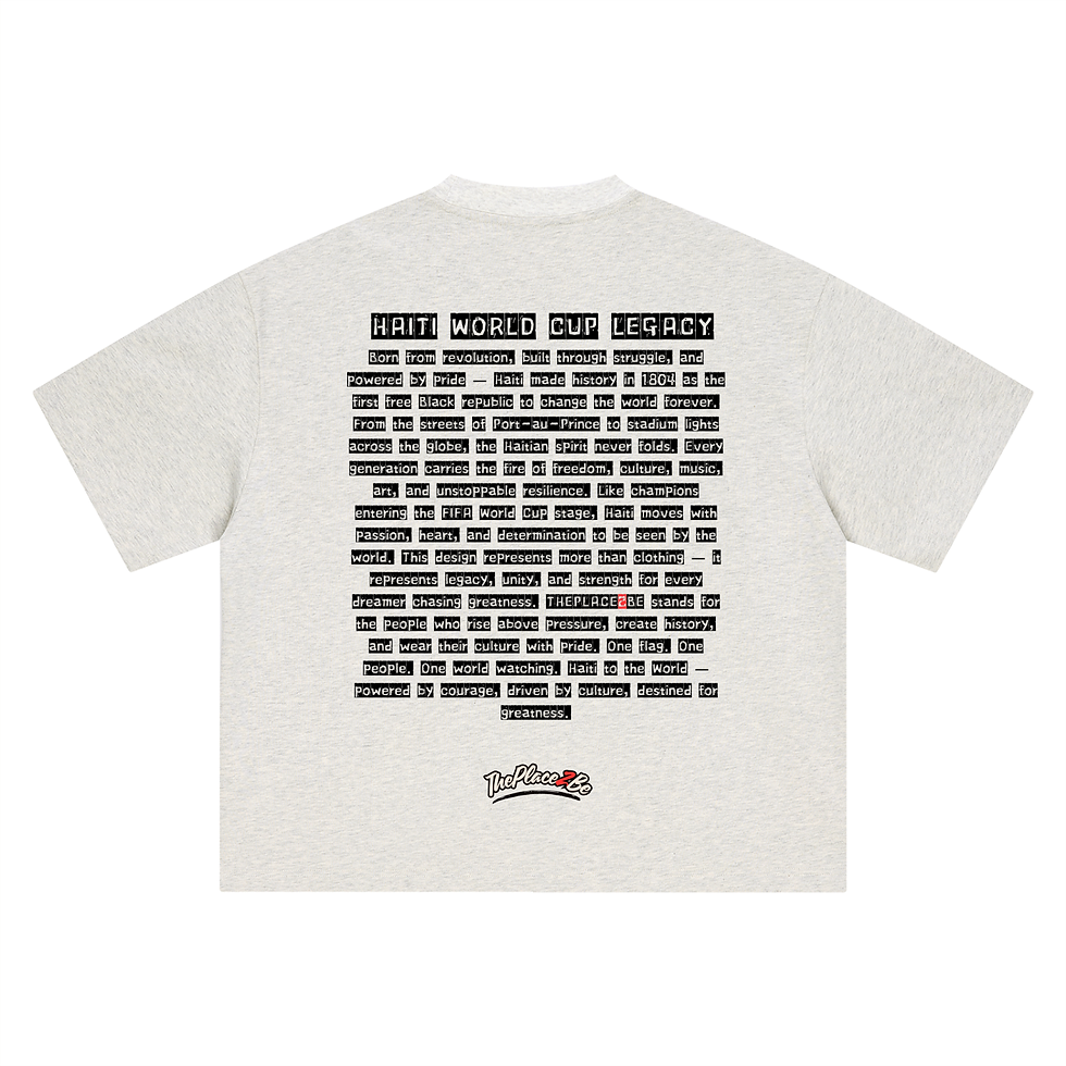 Thumbnail: THEPLACE2BE Haiti World Cup Edition Boxy Oversized T-Shirt