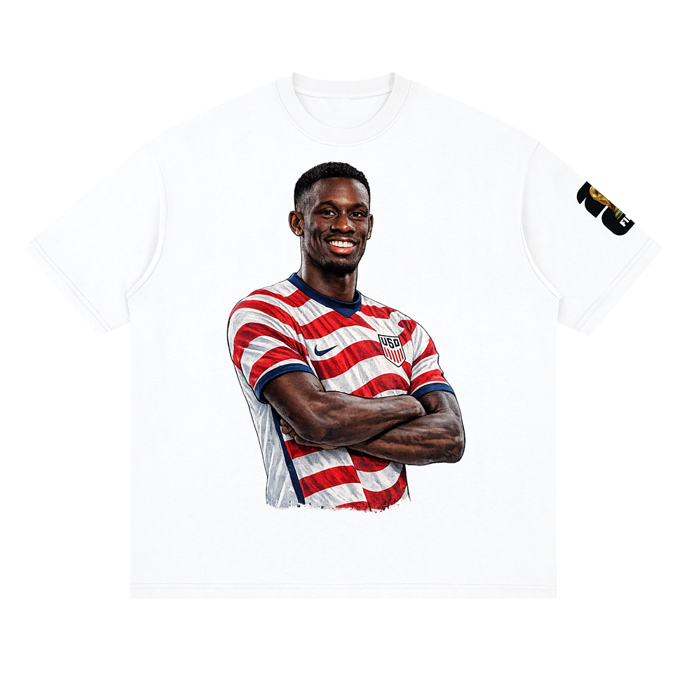 Thumbnail: THEPLACE2BE  FIFA EDITION Streetwear Loose Drop Shoulder T-Shirt (BALOGUN)