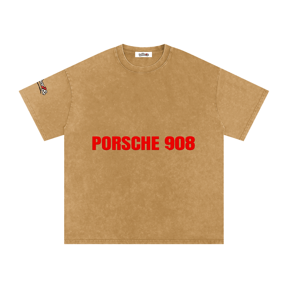 Thumbnail: THEPLACE2BE Snow Washed Oversized Cotton T-Shirt (PORSCHE-908)