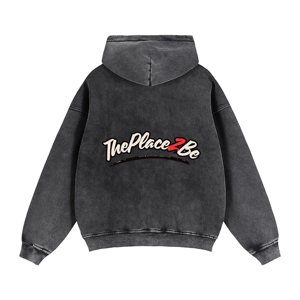 Thumbnail: ThePlace2Be Zip-Through Boxy Fleece Hoodie