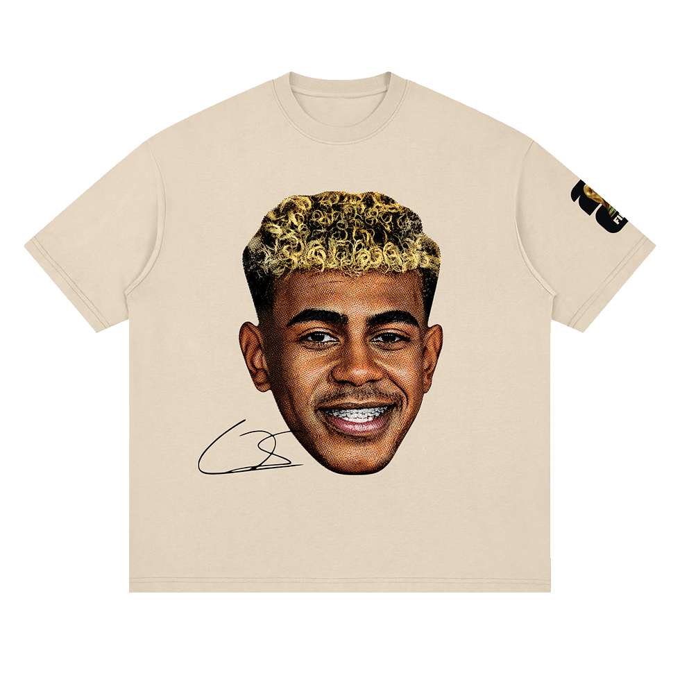 Thumbnail: THEPLACE2BE FIFA EDITION Streetwear Loose Drop Shoulder T-Shirt (YAMAL)