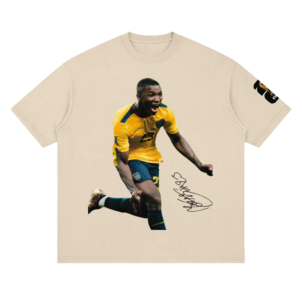 Thumbnail: THEPLACE2BE FIFA EDITION Streetwear Loose Drop Shoulder T-Shirt (MOISES)