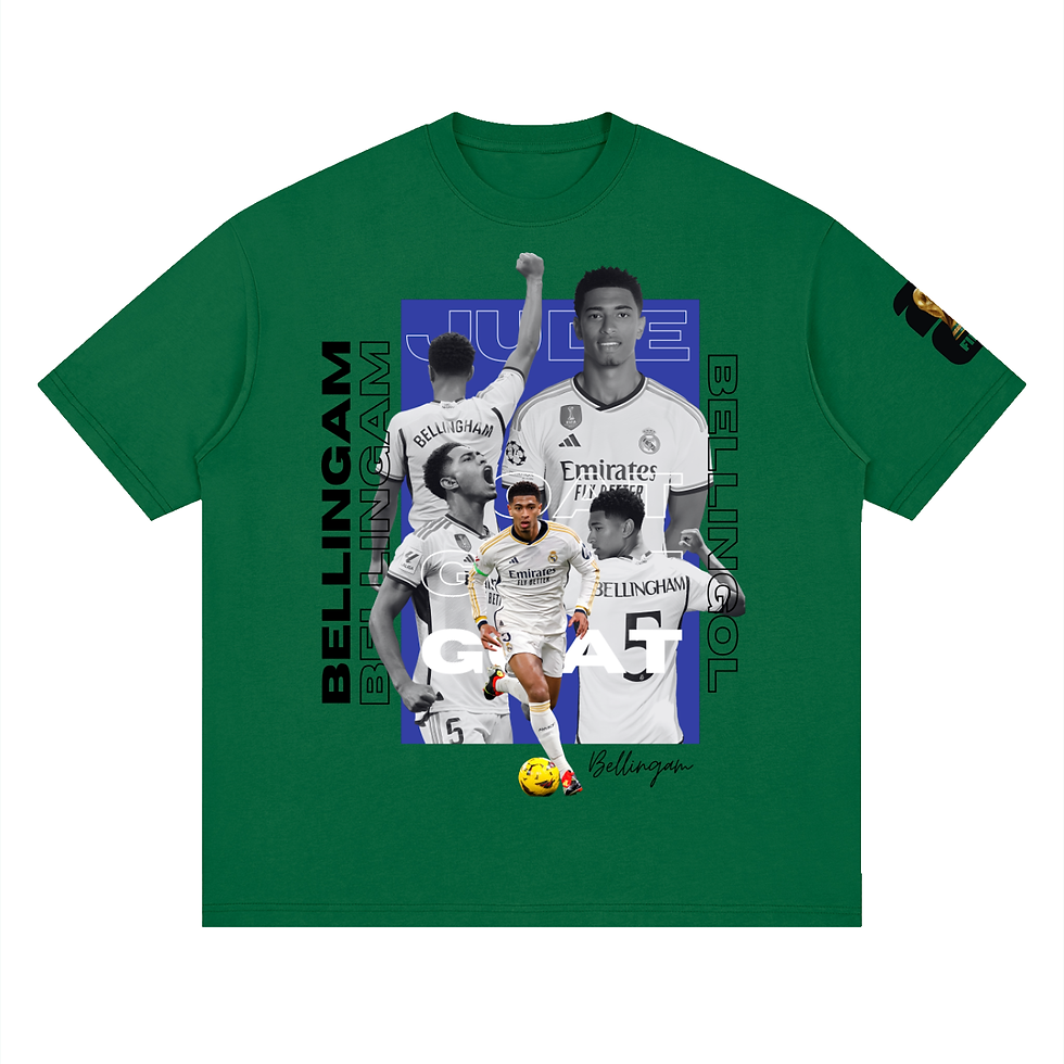 Thumbnail: THEPLACE2BE FIFA EDITION Streetwear Loose Drop Shoulder T-Shirt (BELLINGHAM)
