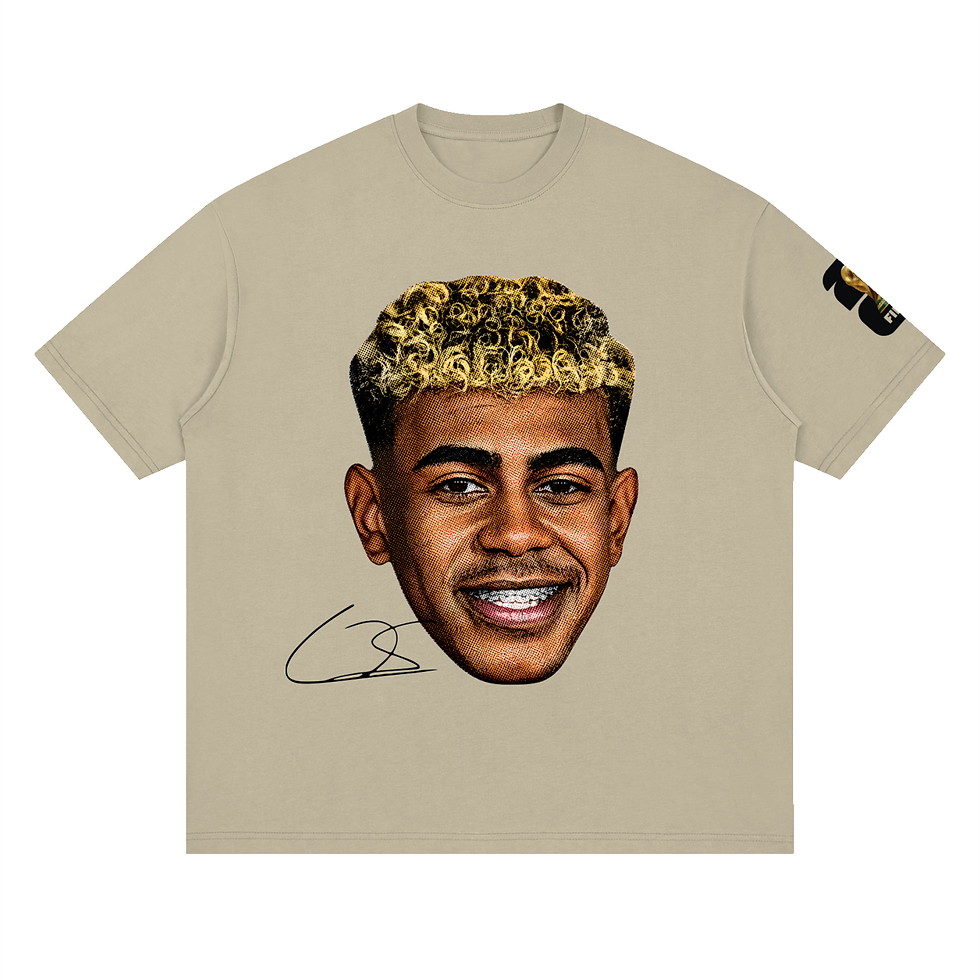 Thumbnail: THEPLACE2BE FIFA EDITION Streetwear Loose Drop Shoulder T-Shirt (YAMAL)
