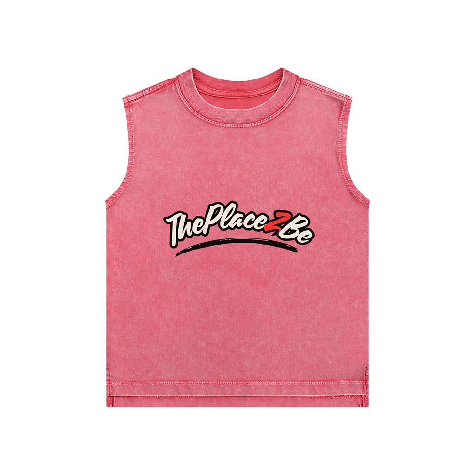 Thumbnail: THEPLACE2BE SNOW WASHED KID'S' TANK TOP