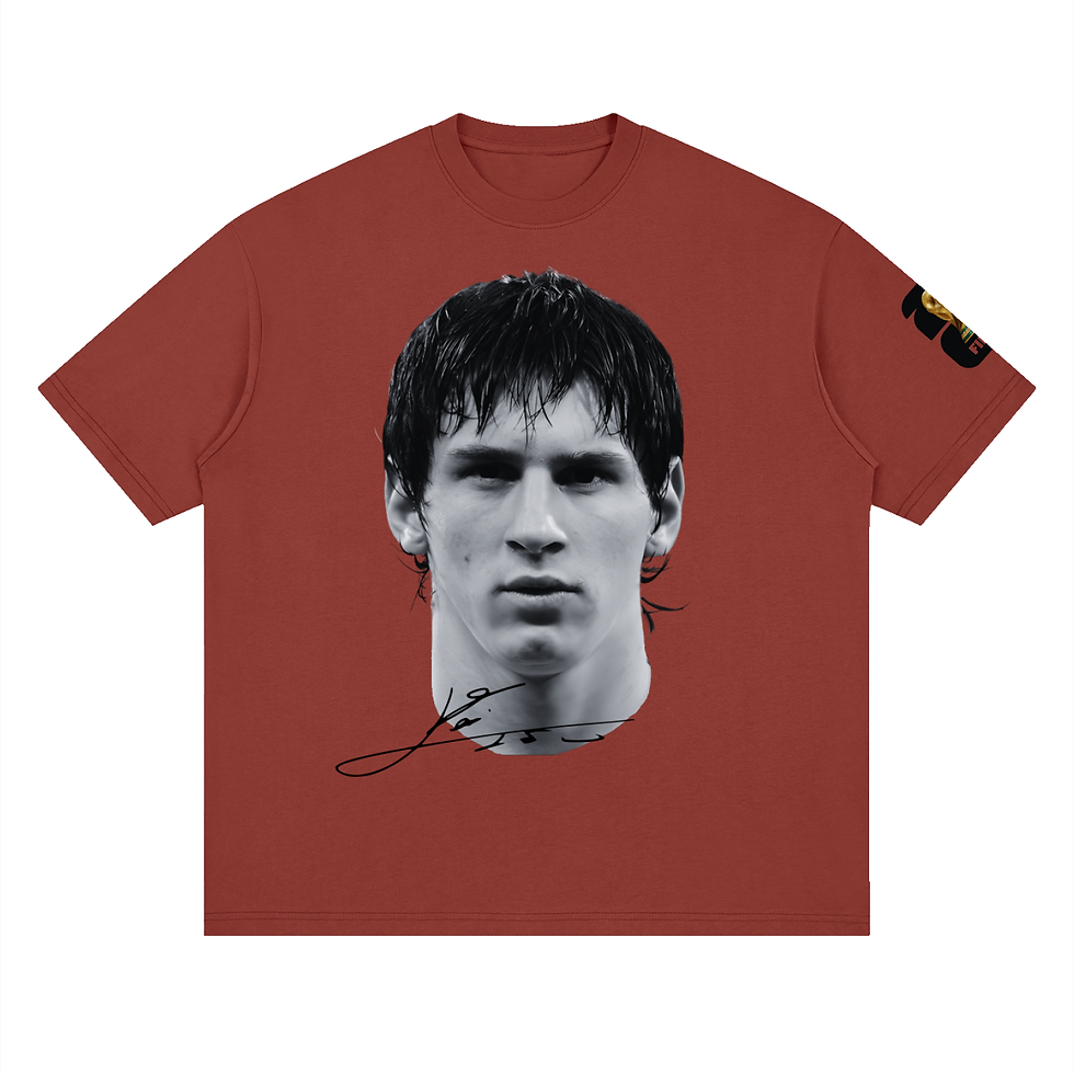 Thumbnail: THEPLACE2BE FIFA EDITION Streetwear Loose Drop Shoulder T-Shirt (MESSI)