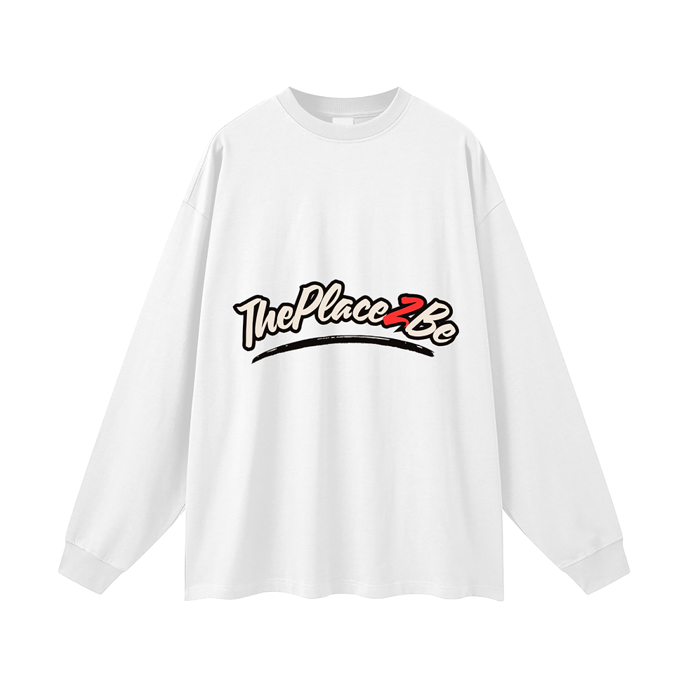 Thumbnail: ThePlace2Be Oversized Unisex Long Sleeve T-Shirt