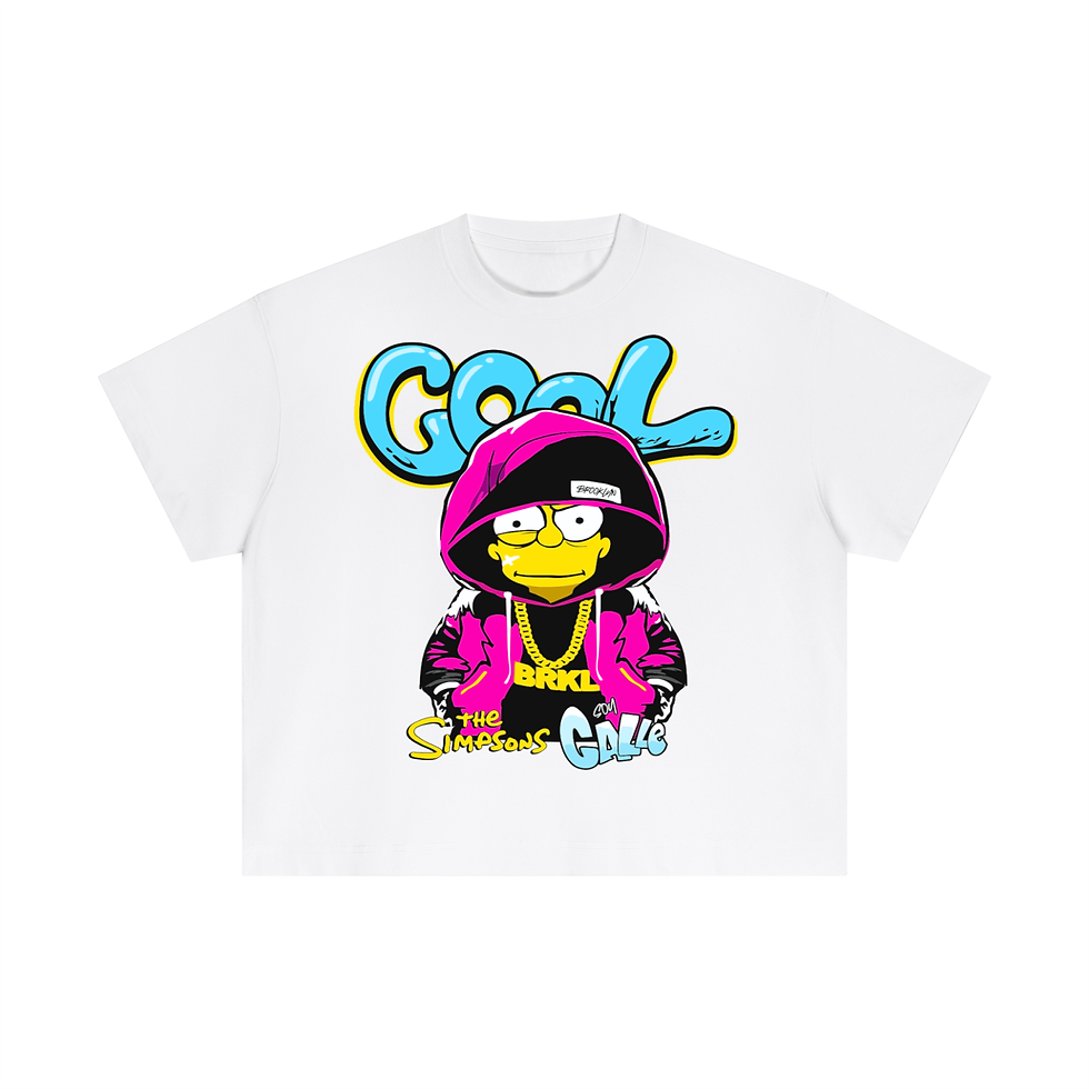 Thumbnail: THEPLACE2BE Essential Cotton Boxy T-Shirt (COOL BART)