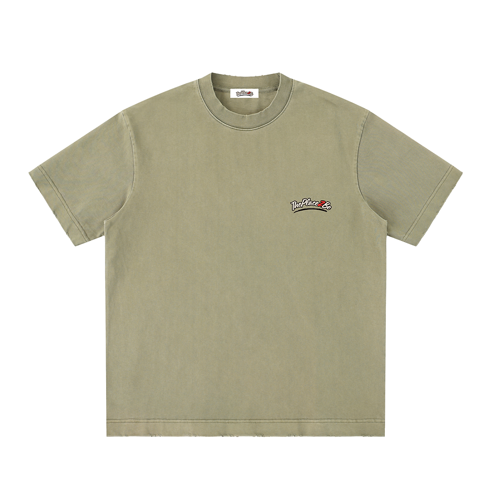 Thumbnail: ThePlace2Be Heavyweight Vintage Washed Frayed T-Shirt