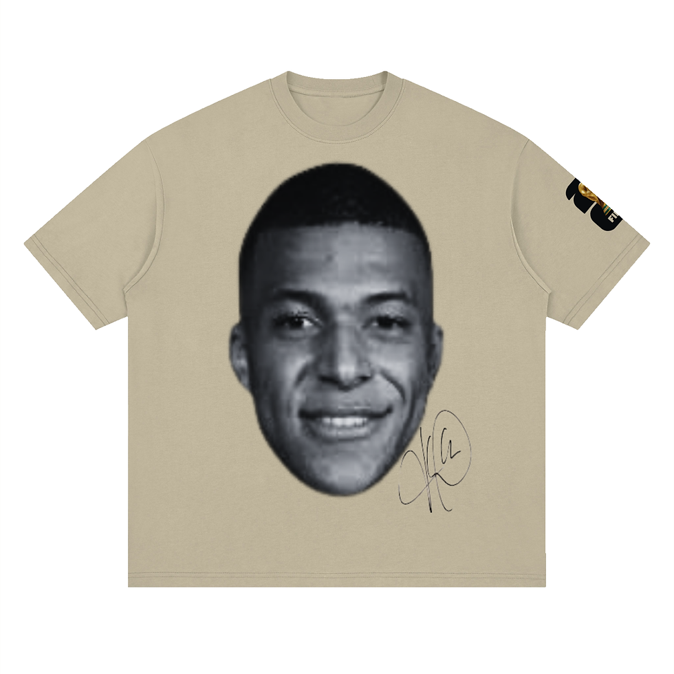 Thumbnail: THEPLACE2BE FIFA EDITION Streetwear Loose Drop Shoulder T-Shirt (MBAPPE)