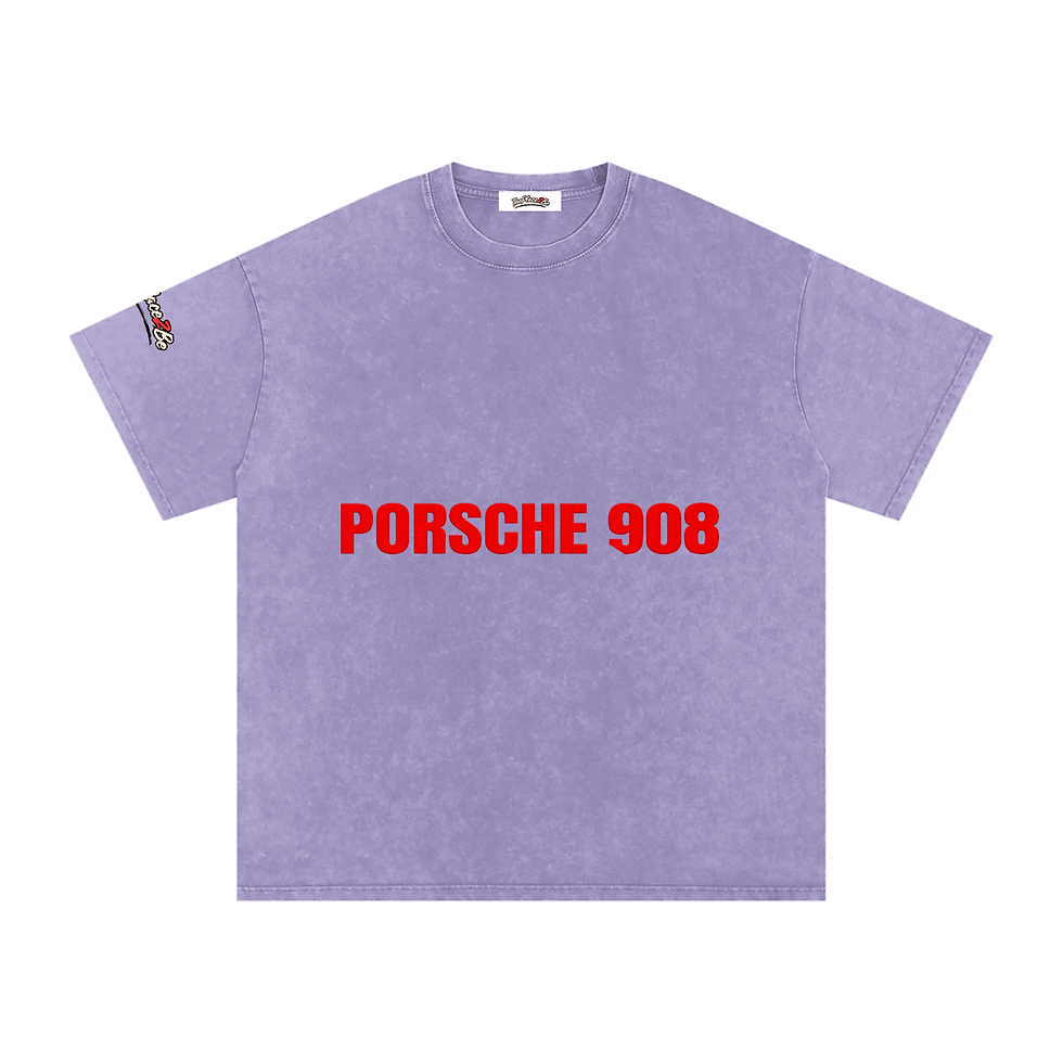 Thumbnail: THEPLACE2BE Snow Washed Oversized Cotton T-Shirt (PORSCHE-908)
