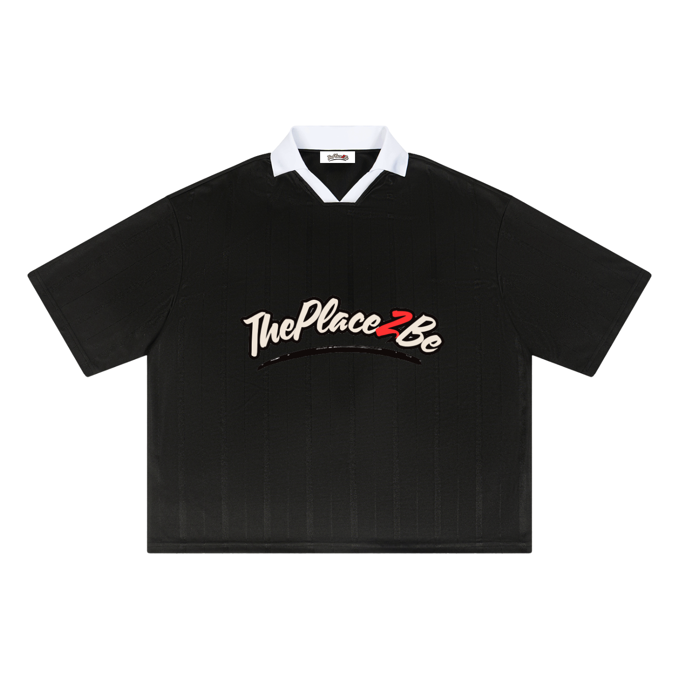 THEPLACE2BE Unisex Striped Boxy Soccer Jersey