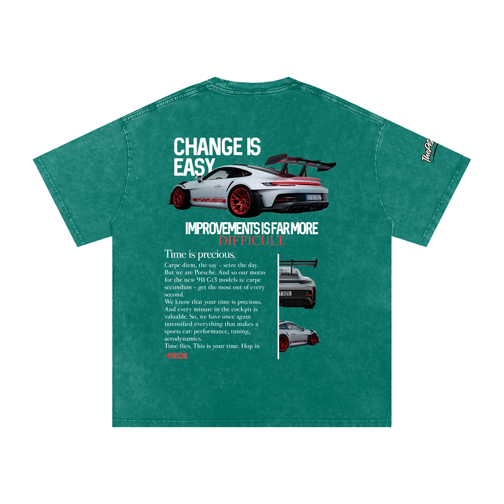 Thumbnail: THEPLACE2BE Snow Washed Oversized Cotton T-Shirt (PORCSHE)