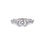Thumbnail: 14kt White Gold 1.03ctw Round Diamond Side Stone Ring