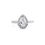 Thumbnail: 14kt White Gold Ladies 1.14ctw Pear Shape Diamond Halo Ring