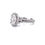 Thumbnail: 18kt White Gold Ladies 1.51ct Oval Diamond Halo Ring