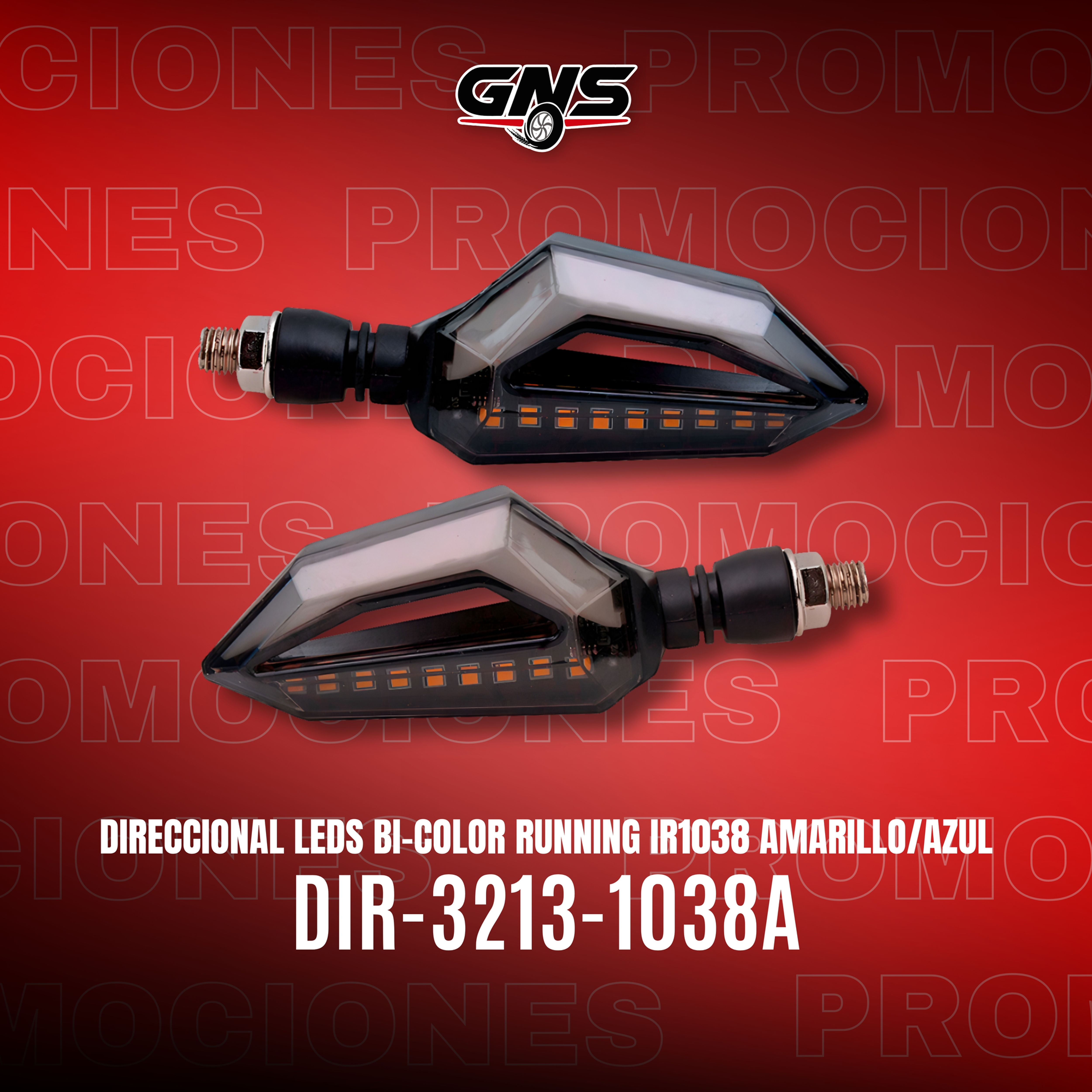 Direccionales leds bi color running