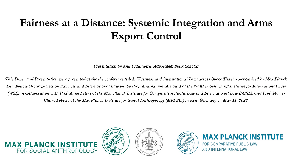 Fairness at a Distance: Systemic Integration and Arms Export Control