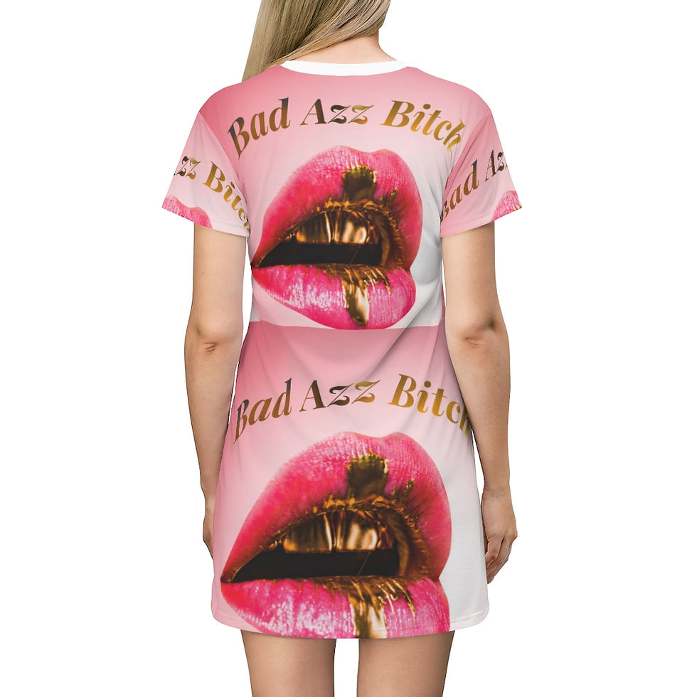 Thumbnail: Bad Azz Bitch All Over Print T-Shirt Dress