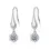 Thumbnail: Snowflake Moissanite Drop Earrings in 925 Sterling Silver