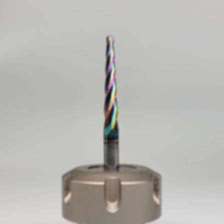 1/8" Tapered Ballnose - 1.5" Flute Length - 2.4 Deg. Side Angle - 4 Flute