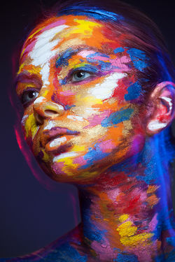 Colorful face