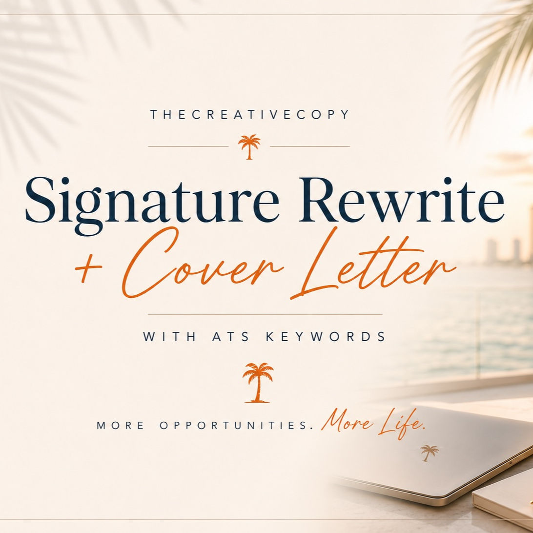 The Signature Resume Rewrite + Cover Letter