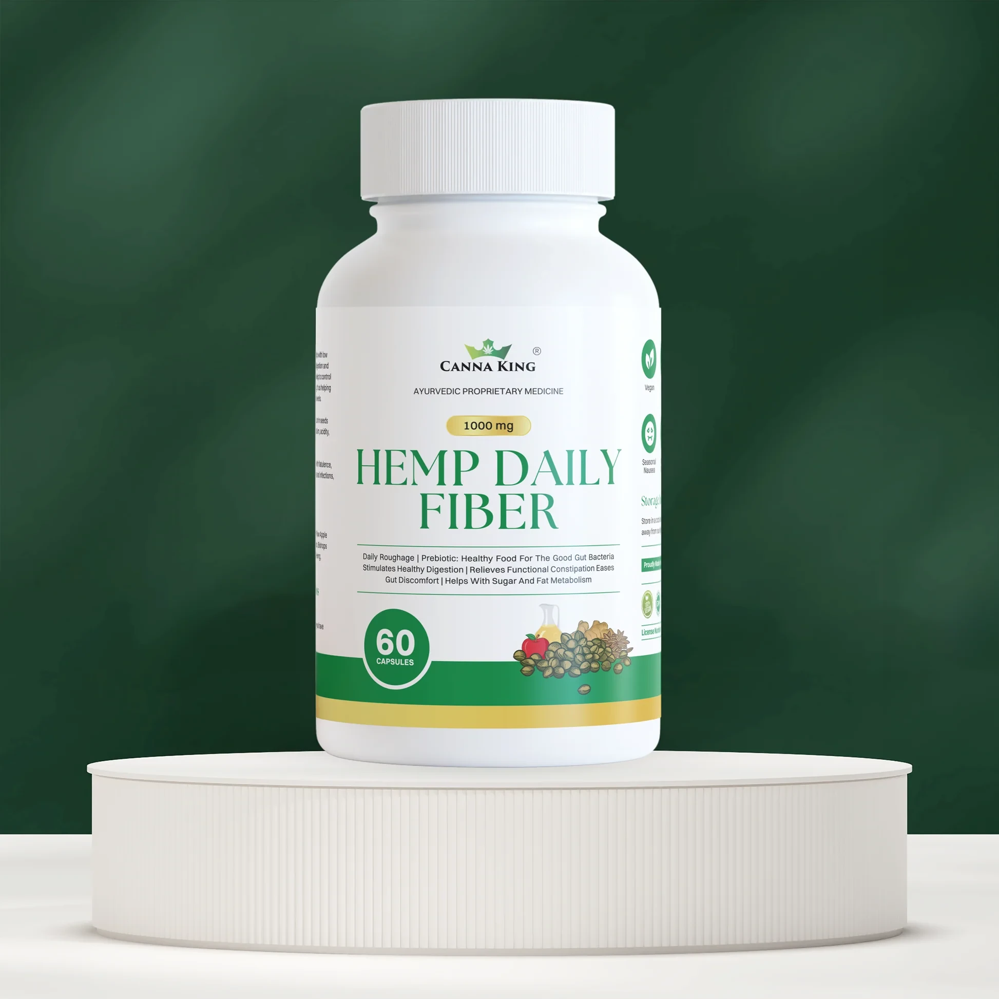 Hemp Daily Fiber- 60 capsules (1000mg)