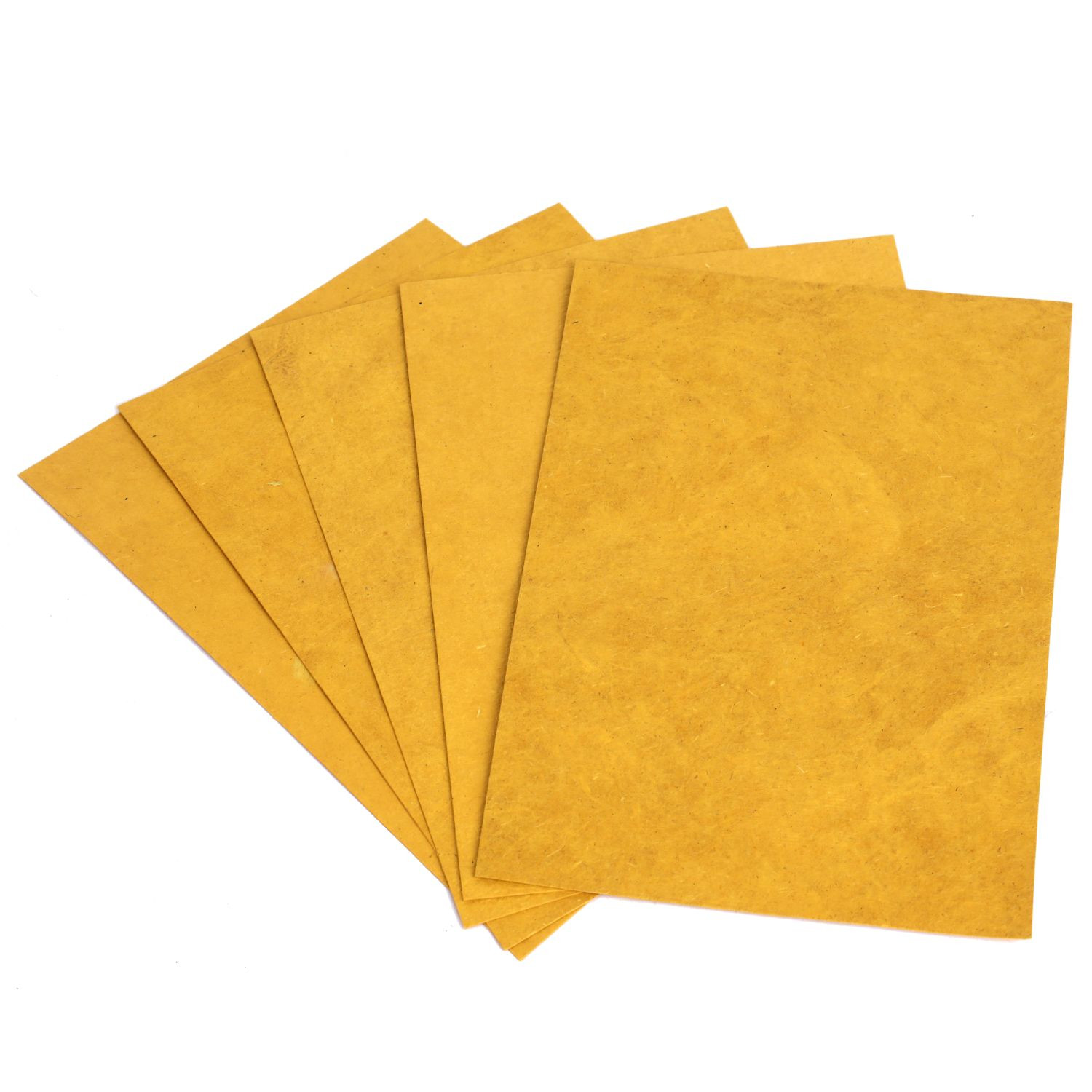 250 GSM Hemp A5 Sheets || Yellow || Set of 15 | OG Hemp