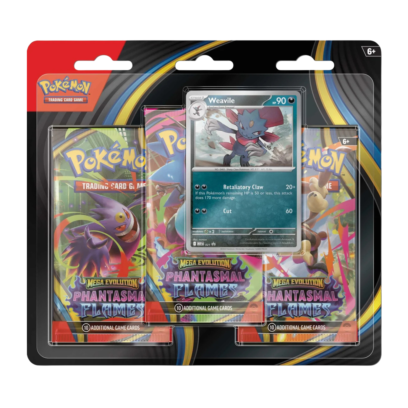 Phantasmal Flames Weavile 3 Pack Blister